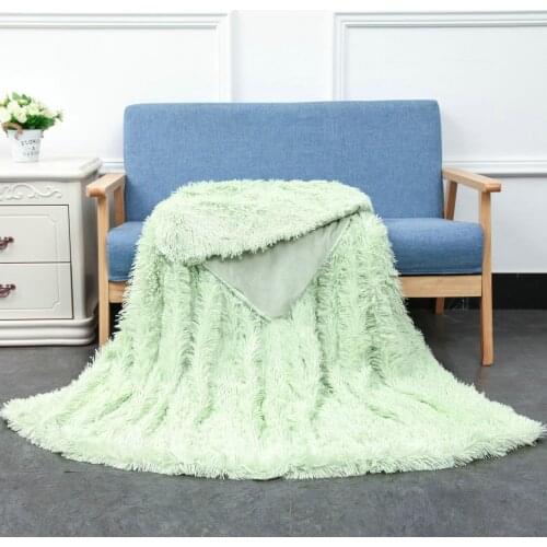 Shaggy Longfur Blanket Super Soft Cozy Plush Fuzzy Faux Fur Blanket Lightweight and Washable Kids Girls Room Decorative Blanket