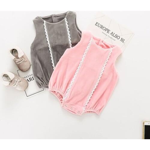 Cute Newborn Baby Girls Clothes Cotton Vest Bodysuit Outfits Leotard Toddler Island velvet Jumpsuit Clothing Costume