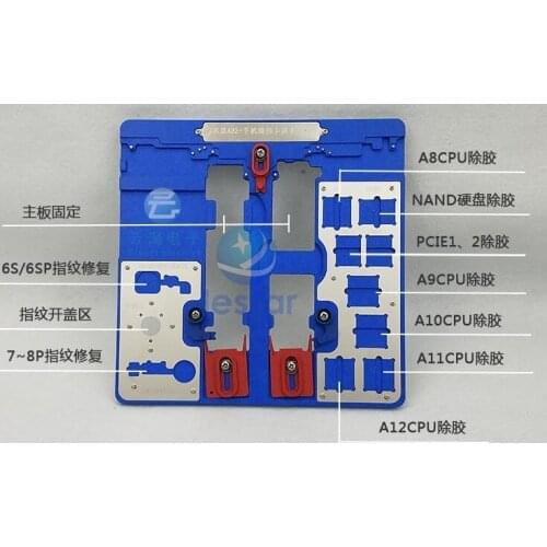 Newest 12 in 1 MJ A22+ PCB holder fixture for iPhone XR/8P/8G/7P/7G/6SP/6S/6P/6G/5S/5C A12 A11A10 A9 A8 A7 CPU Nand Repair Tool