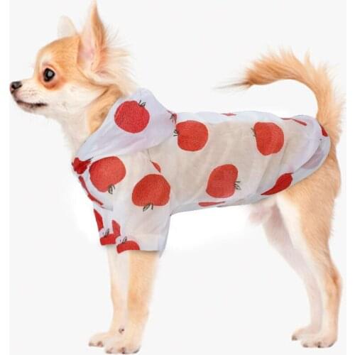 Pet Dog Clothing, Outdoor Sun-protective Clothing, Pet Raincoat, Suitable for Puppies and Cats, Print Cape Hoodie