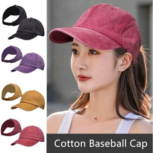 Solid Color Women Baseball Cap Summer Adjustable Baseball Caps Multiple Color Cotton Sun Hats Hip-hop Hat Peaked Cap