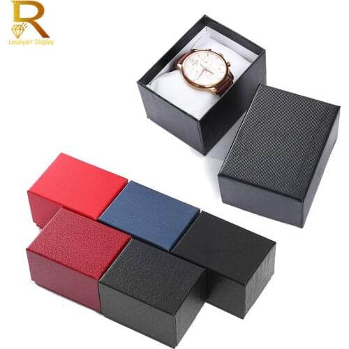 Wholesale 5 Color Cardboard Watch Box Bracelet Jewelry Box Man Watch Gift Boxes Showed Case 10.5*7.5*7cm Factory Direct