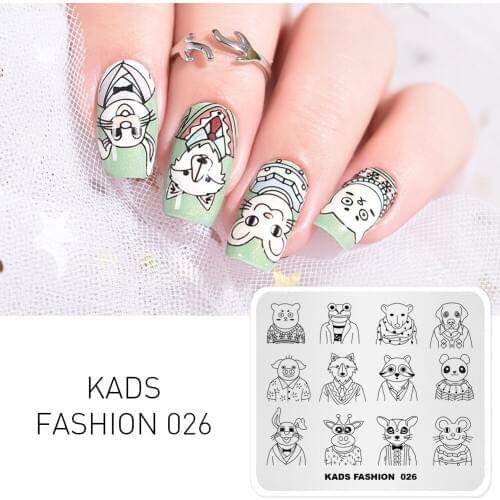 MISSGUOGUO Nail Stamping Plates Stencil for Nails Cute Animals Patterns DIY Nail Designs Stamping Polish Manicure Stamper Nail