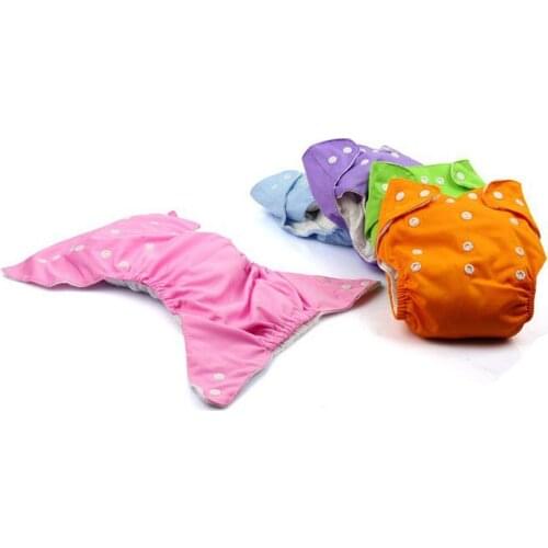 Baby Diapers Washable Reusable Nappies Solid Color Baby Cloth Diaper Adjustable Training Pant Cloth Diaper Thicken Leakproof