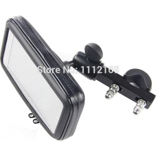 Fully Adjustable Scooter Motorcycle Motorbike Handle Mount Phone Holder Case Stand for Mega2 6.3 inch Smart Phones Mobile Device
