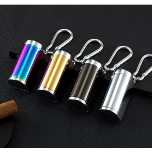Portable Portable Ashtray Personalized Mini Keychain Ashtray Creative Metal Stainless Steel Outdoor Environmental Protection