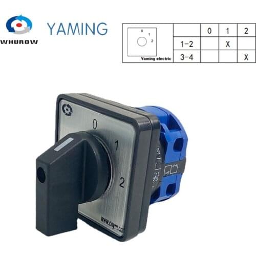 LW26 YMW26-20/1 Rotary switch knob 3 position on-off-on 690V 20A 2 poles 4 terminals Motor universal cam switch