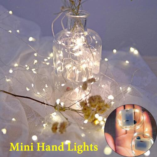 2M 1M Mini LED String Lights Silver Wire Battery Christmas Garlands Festoon Led Fairy Light Decorations for Wedding Xmas Party