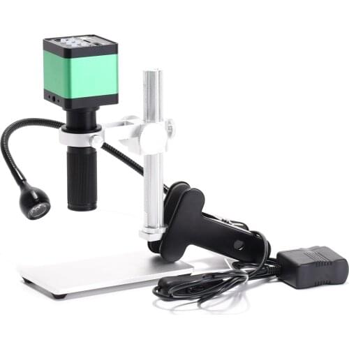 1080P HDMI USB 37MP TF Video Recorder Digital Microscope Camera with 150x C Mount Zoom Lens MINI Stand For Lab PCB IC BGA Repair