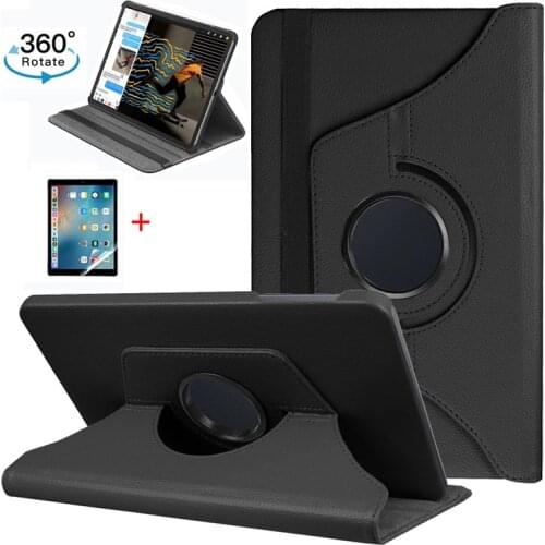 360 Rotating Cover For tablet Samsung Galaxy Tab A 8.0 Case T350 T351 T355 P350 SM-T355 PU Leather Stand Tablet 8 '' Case+film