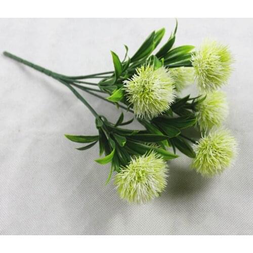 1 Bouquet 7 Heads 5CM Dandelion Flowers Home Decorative 3 Colors Plastic Artificial Flowers For Wedding Valentines Day Decor
