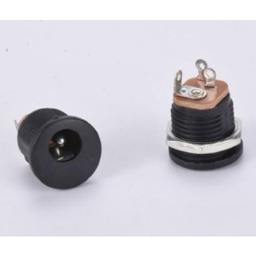 100Pcs DC-022 5.5*2.1 / 5.5x2.1mm DC Power Socket/ DC Connector Panel Mounting DC022 5.5*2.5