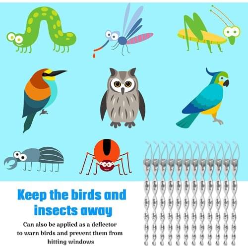 12pcs Bird Repeller Rotating Rod Reflective Wind Spiral Deterrent Control Device Agricultural Scare Bird Garden Ornaments #P2