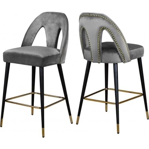 2 Set Rust-resistant Industrial Metal Frame Bar Stools 100% Natural metal Seat Home Restaurant Bar Chair