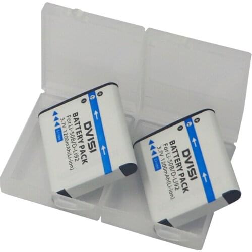 2pcs/lot 3.7V LI-50B LI 50B LI50B Camera Battery +Battery case for Olympus LI-50B LI 50B or Pentax D-LI92 XZ-1 SP-800UZ SZ-30MR