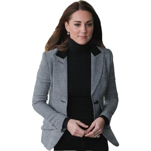 2019 Kate Middleton Princess Swallow gird print Blazers elegant women Blazers