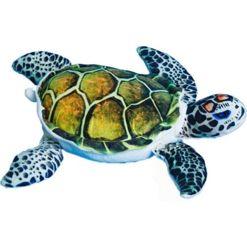 3D Simulation Sea Turtle Plush Toys Marine life Pillow Tortoise Fish Soft Sea Ocean Animal Doll Backrest cushion Home Decoration