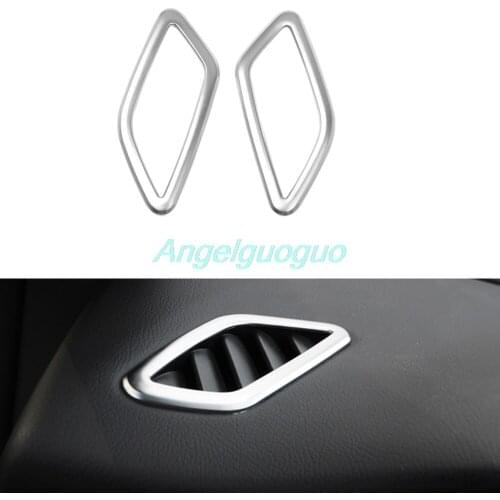 Angelguoguo Car instrument desk outlet of air conditioner Trims frame sticker For Mercedes Benz A GLA CLA class