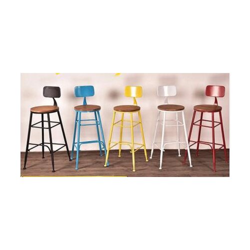 The bar chair. American restoring ancient ways, wrought iron. Stool wood bar stools