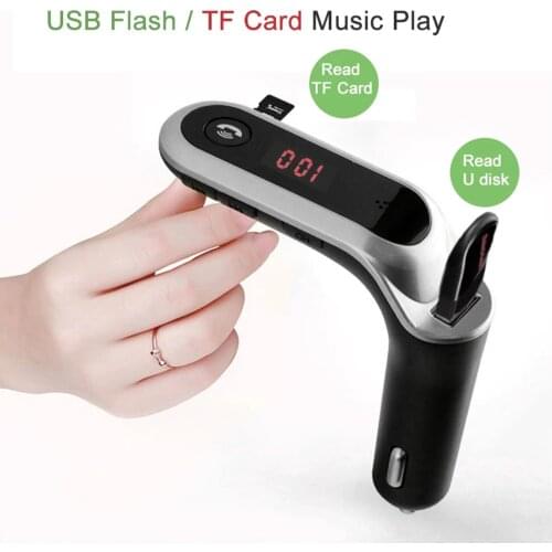 Wireless BT Car Kit LCD Hands-Free FM Transmitter MP3 Music Player Support USB TF Card For Mobile Phones Tablets