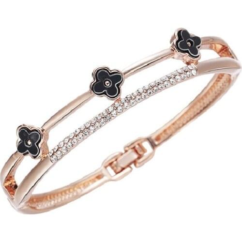 Titanium Steel Gold-plated Bracelet Double-Layer Bracelet Charm Popular Jewelry Fashion To Send Girlfriend