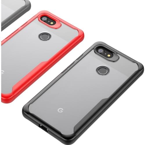 For Google Pixel 3 3XL Case Soft Silicone+Transparent PC Armor Protective Back cover Cases for Google Pixel 3 XL phone shell