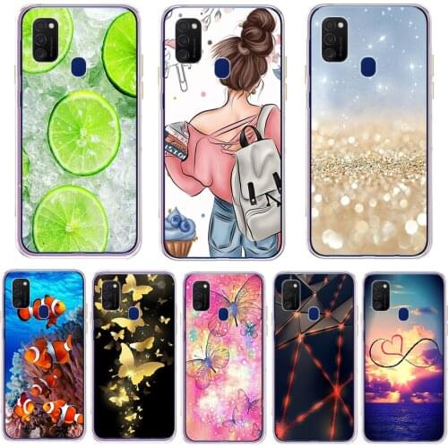 For Samsung M21 Case 6.4" Soft Silicon Tpu Cover For Samsung Galaxy M21 M 21 SM-M215 Phone Back Shell Bumper