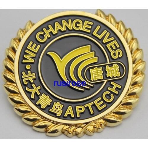 Personality 3D gold gold silver enamel metal breastplate badge custom, DIY software production training brooch badge