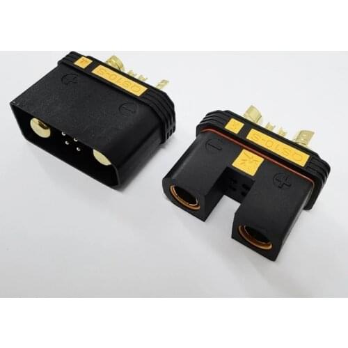 2Pc QS10-S Anti-Vonk Batterij Connector Grote Huidige Mannelijke Vrouwelijke Vergulde Plug Voor Rc Auto Model Plant landbouw Uav