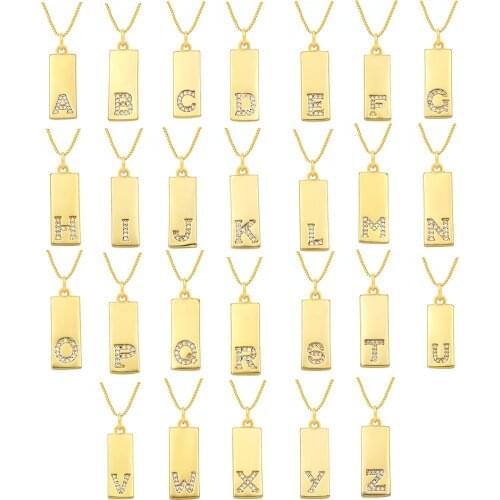 Copper Microinlaid Zircon 26 Inch Rectangular Freely Combinable DIY Womens Jewelry Necklace In Solid Color