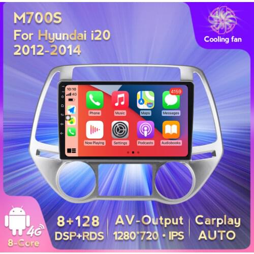 MEKEDE 6G+128G IPS Car Stereo GPS Auto Radio Android Unit for Hyundai I20 Manual A/C 2012 2013 2014 Support DSP CARPLAY 4G LTE
