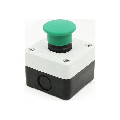 Momentary NO Circuit Control Green Mushroom Pushbutton Switch AC 240V 3A