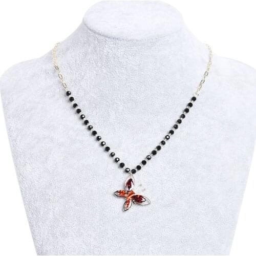 HOWAWAY Butterfly Pendant Choker Necklace Women Statement Collares Bohemian Beach Jewelry Gift Collier Cheap