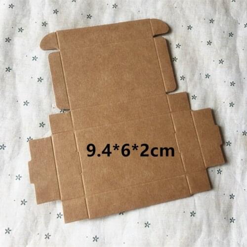 50pcs 9.4*6*2cm Kraft Paper Aircraft Gift Boxes Handmade Soap Packing Box Jewelry/Cake/Handicraft/Candy Storage Paper Boxes