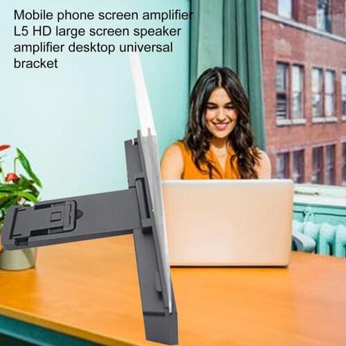 Professional Black Universal Mobile Phone Screen Magnifier 3D Video Hd Large-Screen Speaker Amplifier Stand Bracket Durable