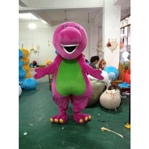 Purple Dinosaurs Barney Baby Bop Bob and BJ Dinosaur Cartoon Appearl Halloween Birthday Cosplay