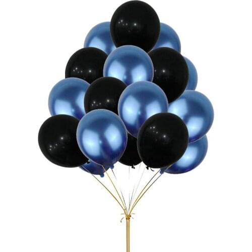 Party Balloons Birthday Party Decoration Balloons Wedding Party Supplies Blue and Black Foil Balloons for Boys Girl Women Men