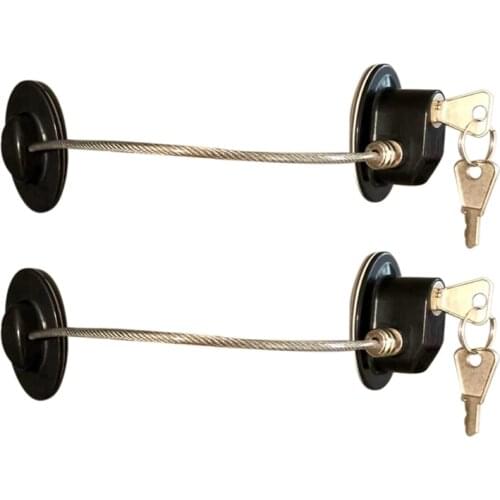 SHGO HOT-2 Pieces Refrigerator Door Lock Strong Adhesive Freezer Door Lock File Drawer Lock Child Safety Cupboard Lock with Key