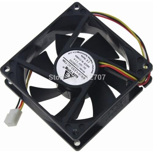 1000pcs Gdstime 3Pin 12V 8cm 80x80x25mm Brushless DC Cooling Fan 80mm