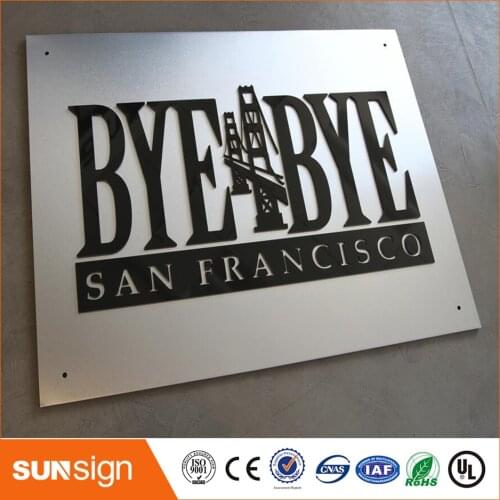 Custom 3mm black acrylic cutting letter signage