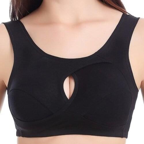 Women Underwear Sexy Cross Lingerie Solid Color Cross No Buckle Wireless Push Up Breathable Sleep Sports Bra
