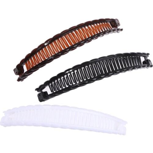 1PCS Ponytail Hoder Hair Clamp Hairpins Solid Color Banana Hair Clip Hair Claws Barrettes Hair Accessories For Women Girls