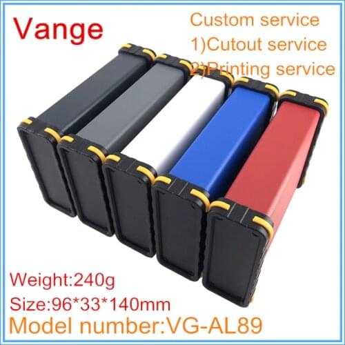 1pcs/lot 2019 new product electronics cases 96*33*140mm 6063-T5 aluminum housing enclosure plastic panels for power support PCB