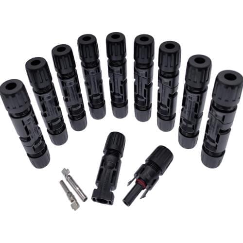 10pairs solar connector CMMC4 female male TUV IP67 1000V 30A DC solar panel branch series connect cable power plug