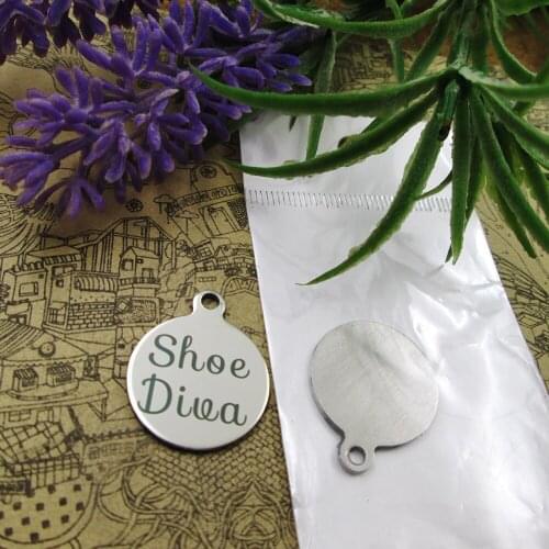 20pcs--"Shoe Diva"stainless steel charms 5 styles for choosing DIY Charms for necklace bracelets