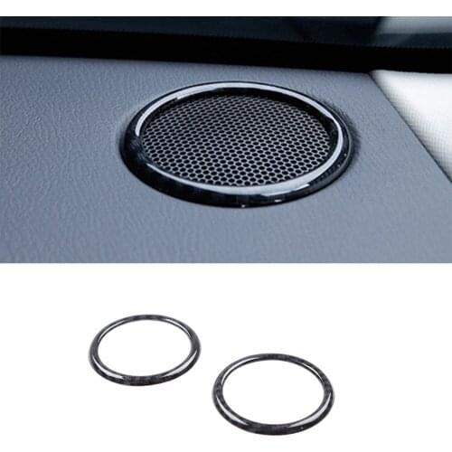 2015 2016 2017 For Mazda 2 Demio DL Sedan DJ Hatchback Car ABS Carbon Fiber Speaker Audio Ring Cover Front A Pillar Sound Frame
