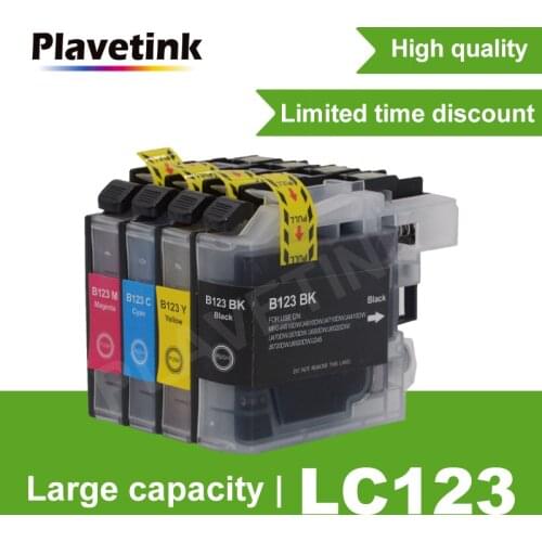 4Color LC121 For Brother LC 123 LC123 Full Ink Cartridge For Brother MFC J4410DW J4510DW J4610DW J4710DW J470DW J6920DW Printer