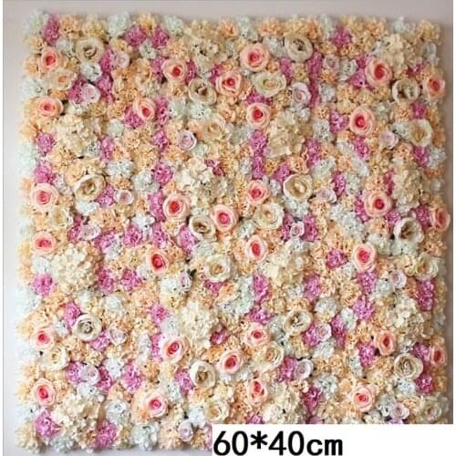 60X40CM Artificial Silk Rose Flower Wall Wedding Christmas Decoration Decorative Silk Hydrangea Wedding Decoration Backdrop