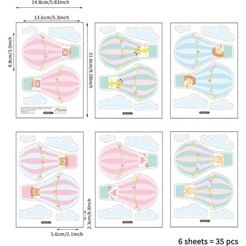 Funlife Childrens Cute Wall Stickers Rainbow Cartoon Picture Bedroom Removable Waterproof Glass Home Decoration Kids Gift