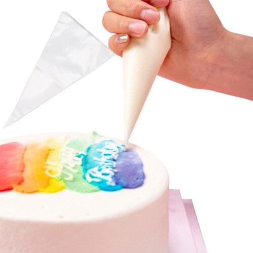 HOOMIN 50pcs Disposable Pastry Bag Icing Piping Bags Fondant Cake Cream BagBaking Tools Cake Cupcake Decorating Tools